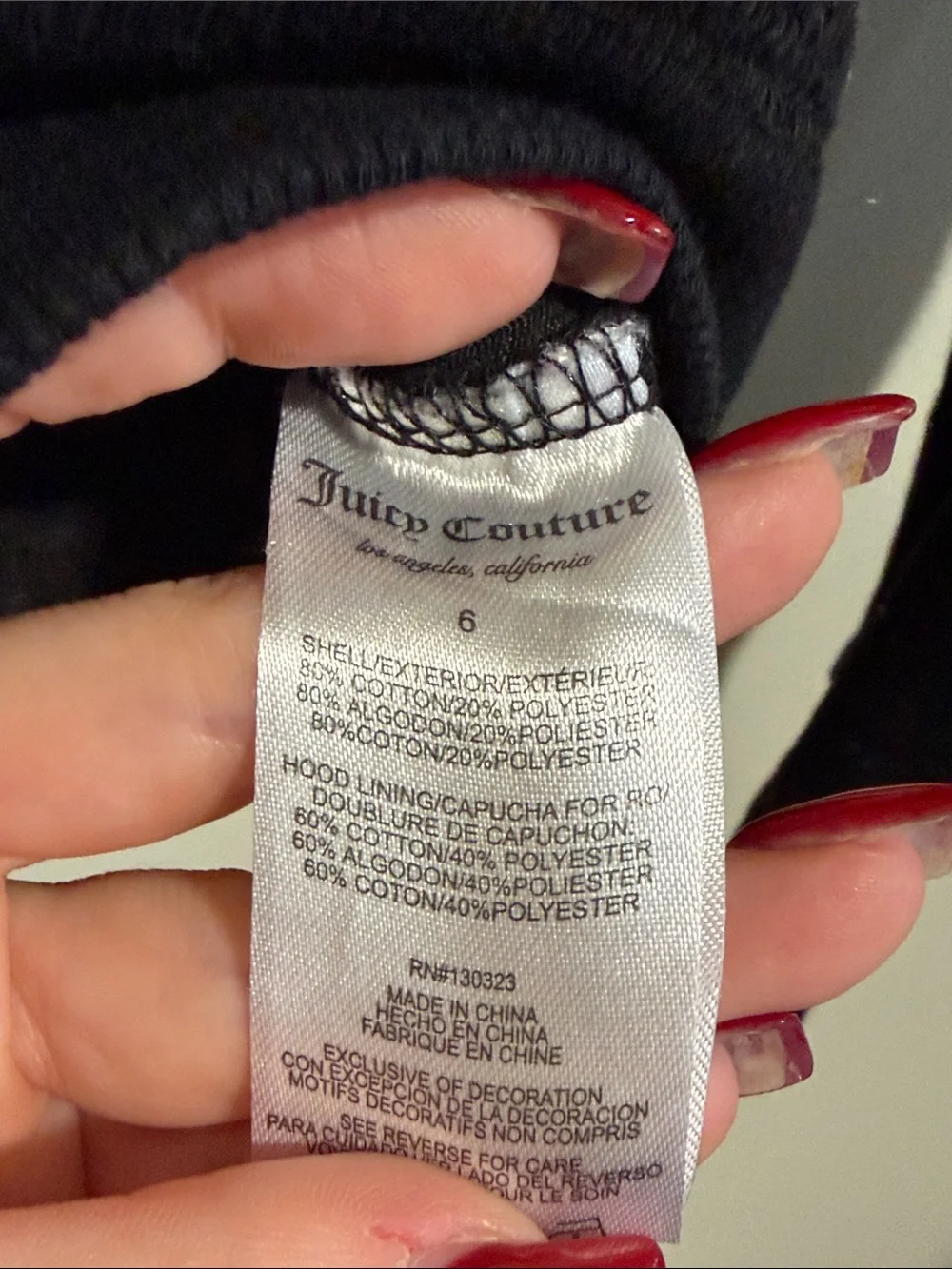 Girls Velour Juicy Couture Zip Up Size 6